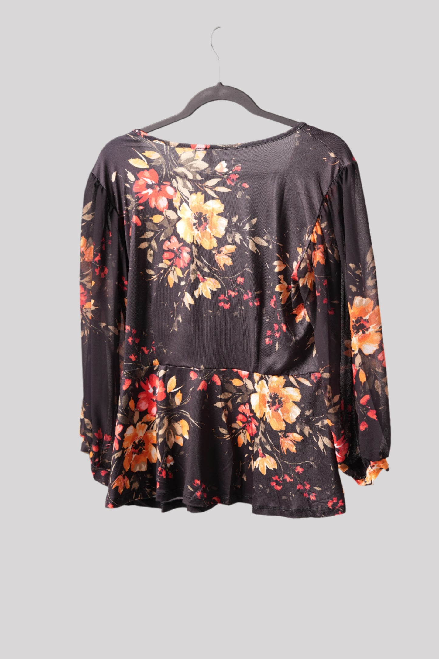 Crossed floral blouse