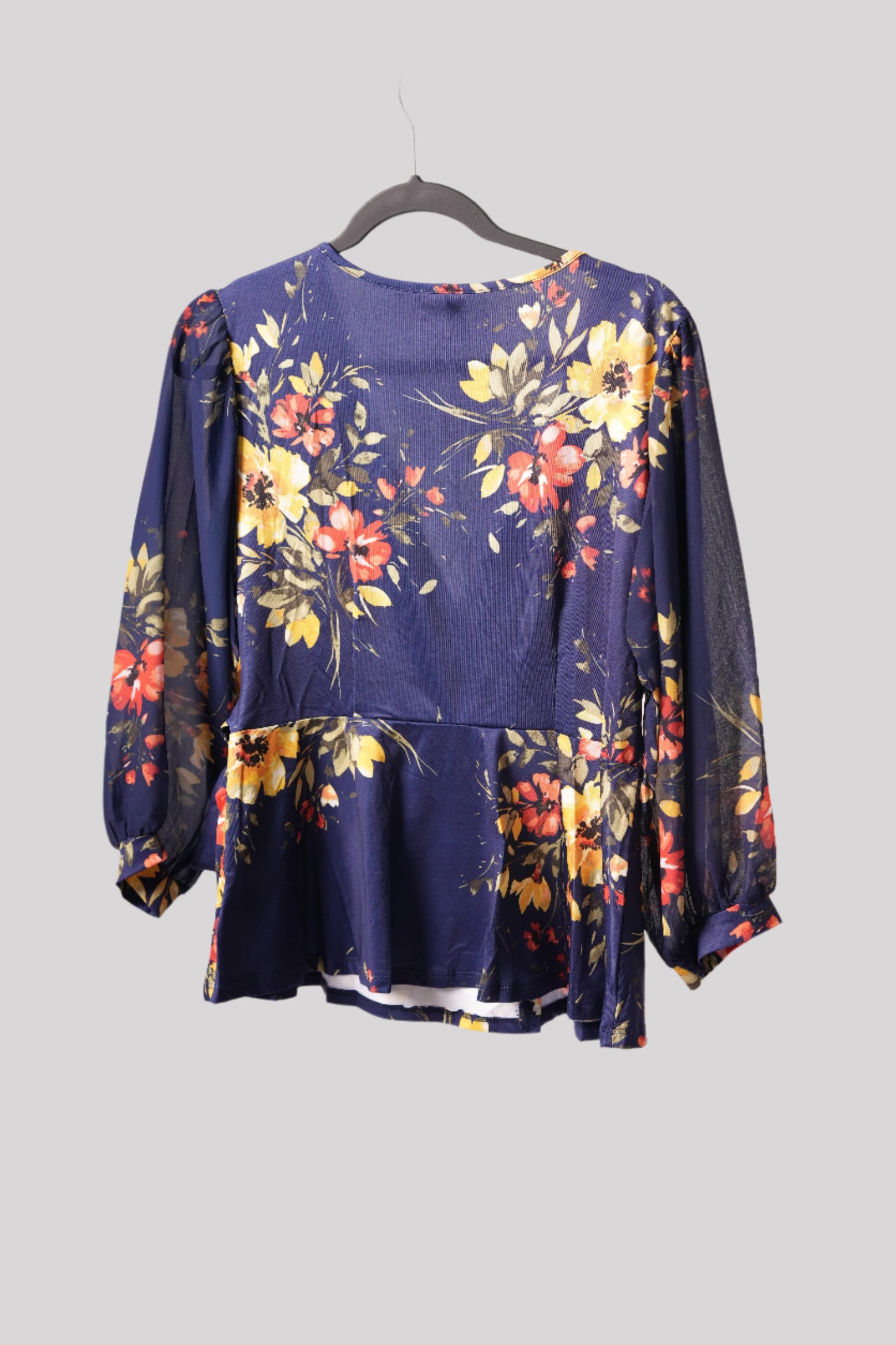 Crossed floral blouse