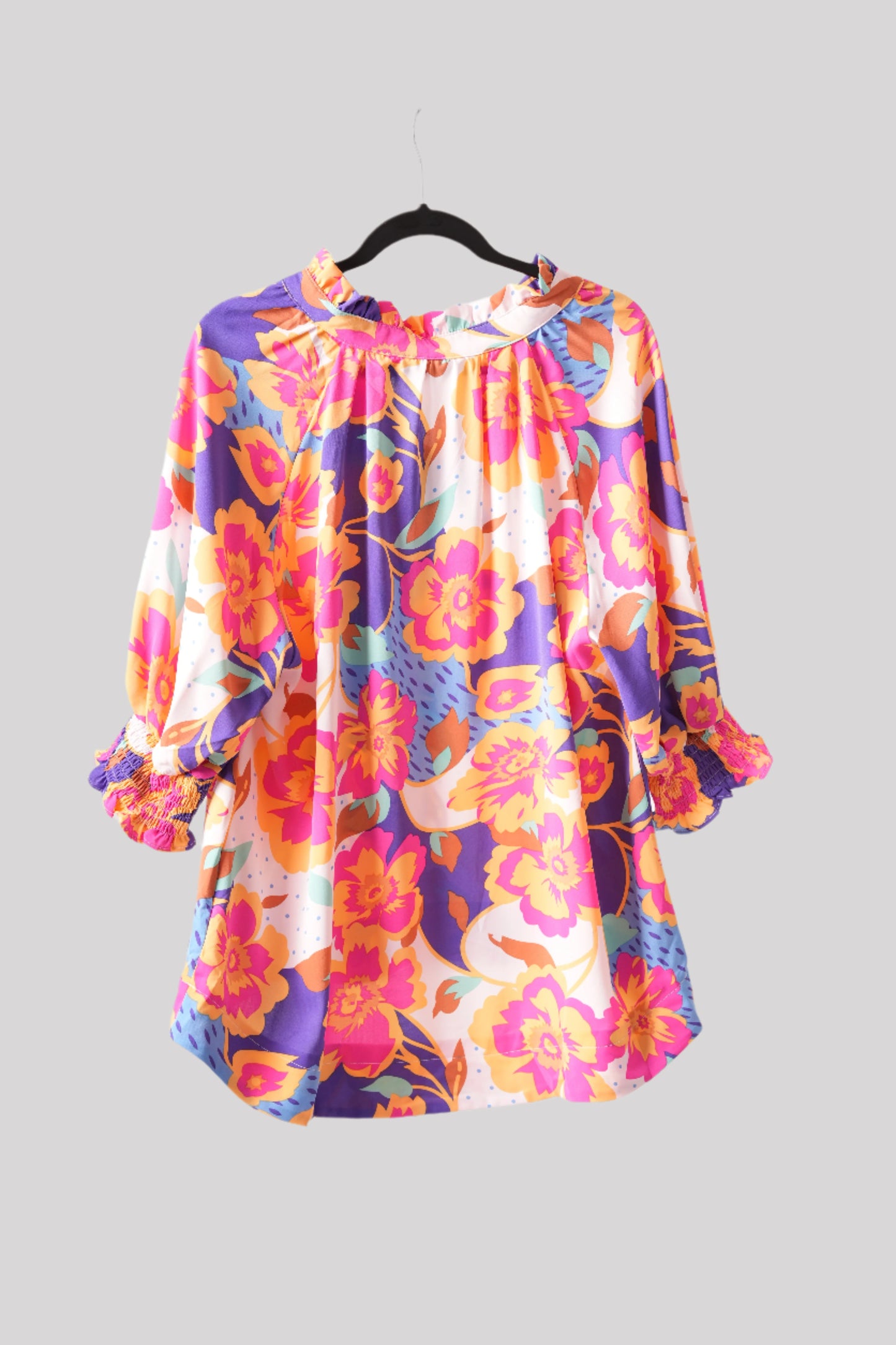 Floral pink blouse