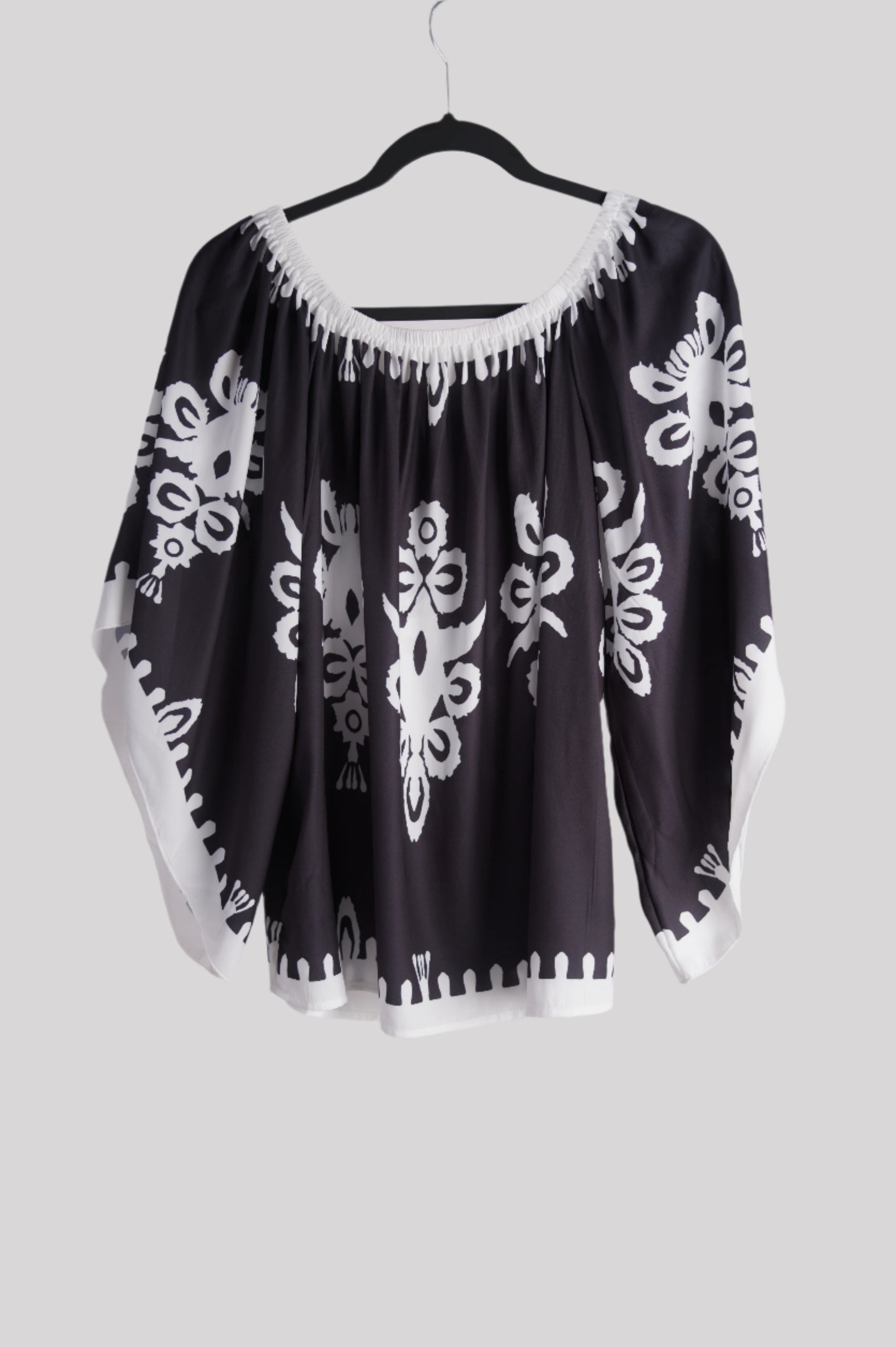 Black and white blouse