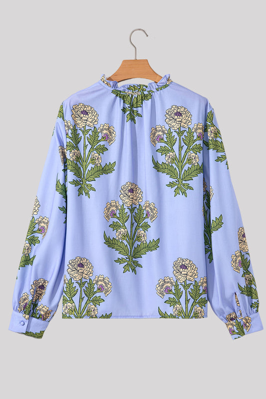 Lavender floral blouse