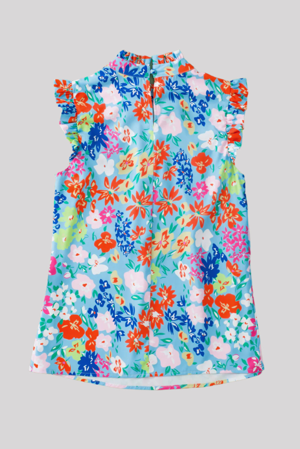 Blue flowered blouse