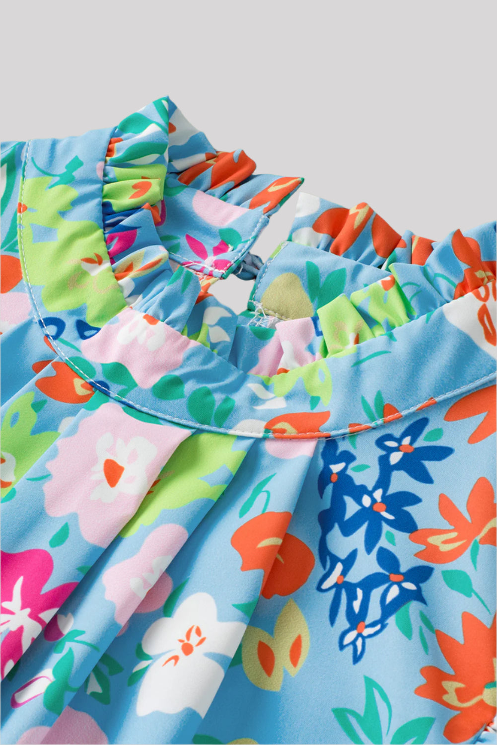Blue flowered blouse