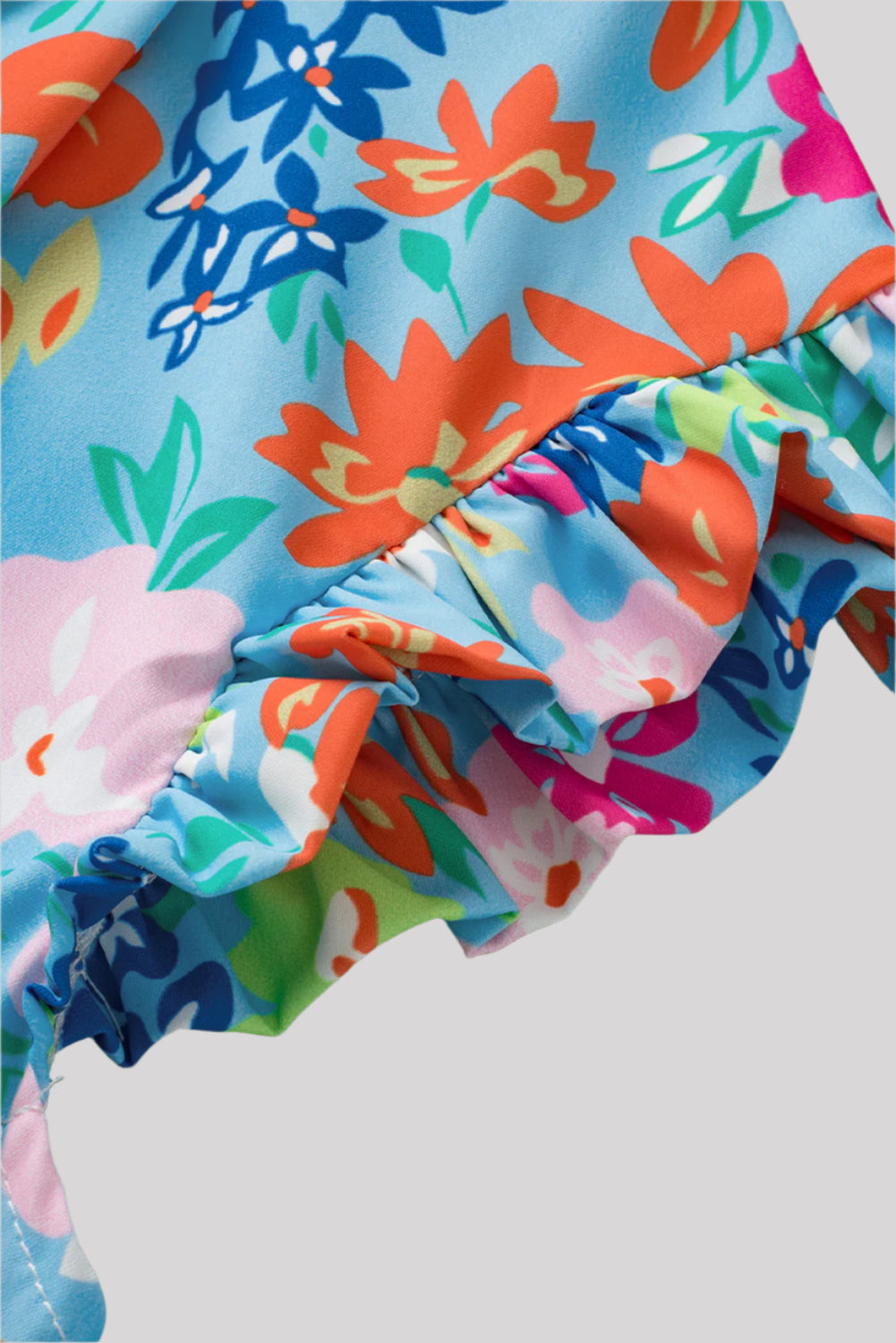 Blue flowered blouse