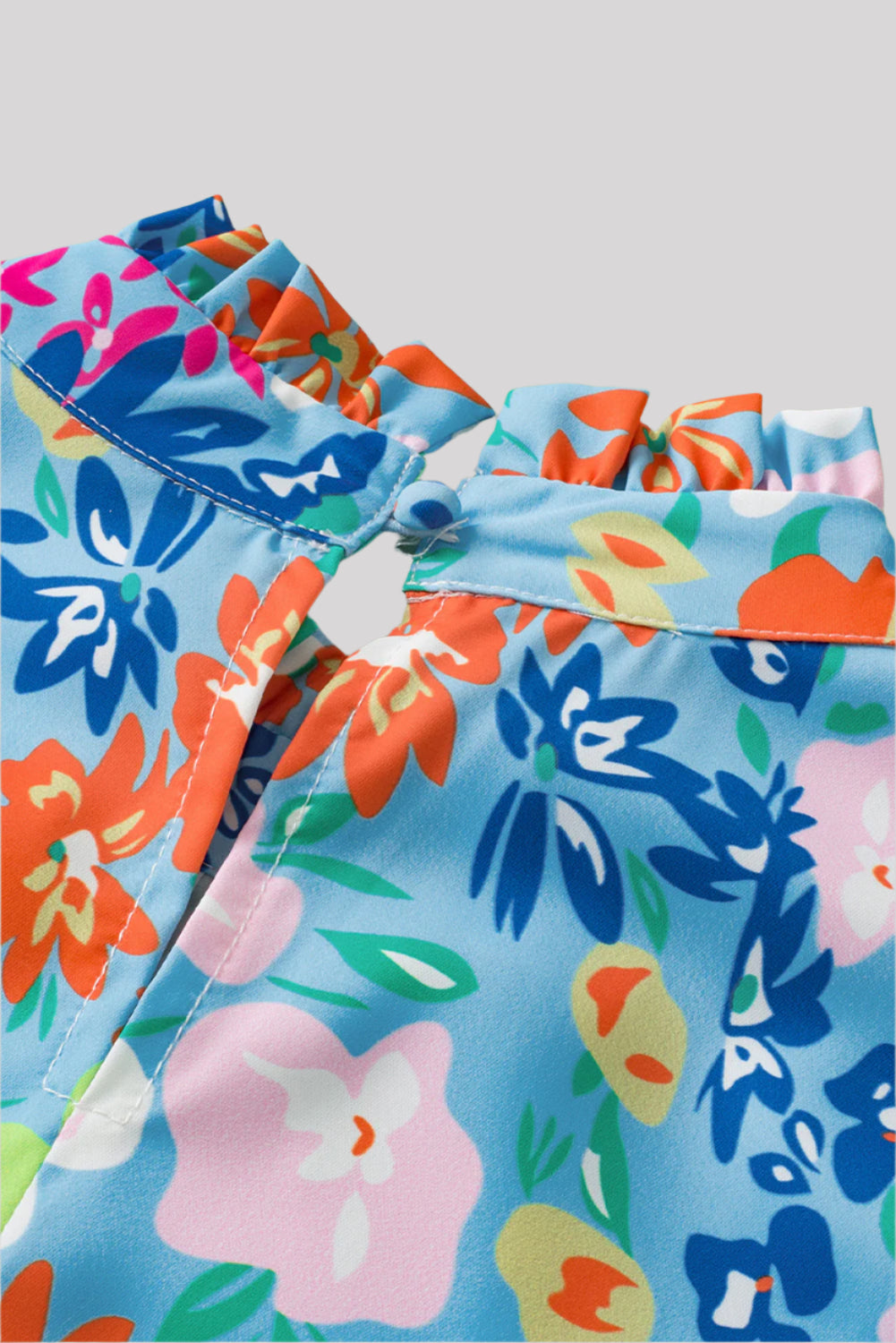 Blue flowered blouse
