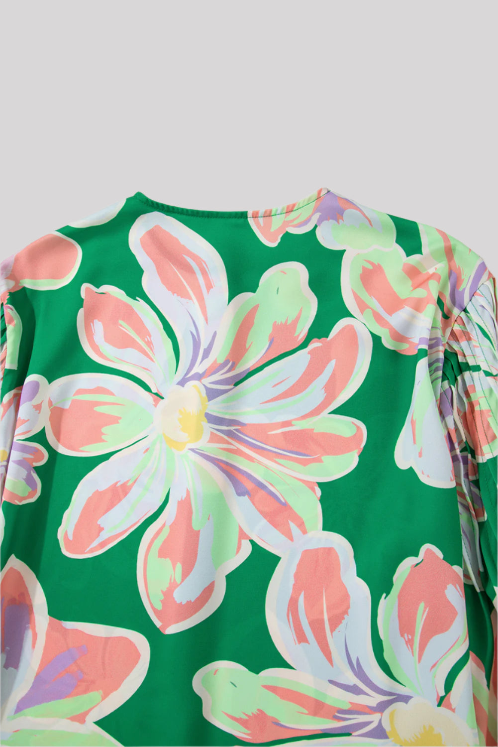 Green and pink blouse