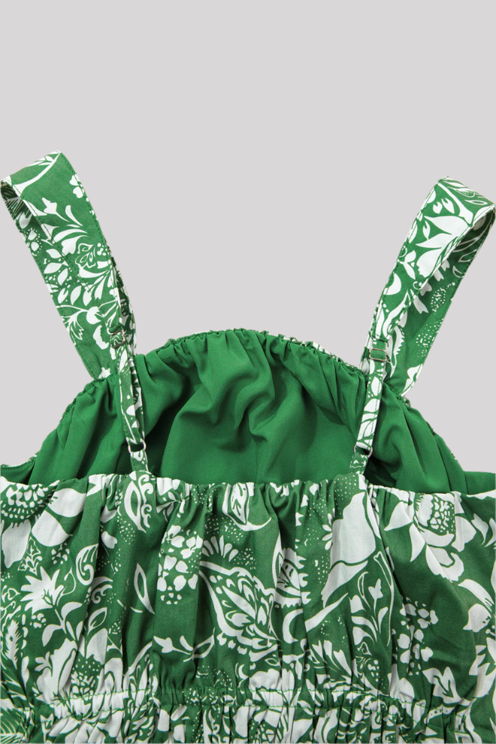 Green floral 2-piece