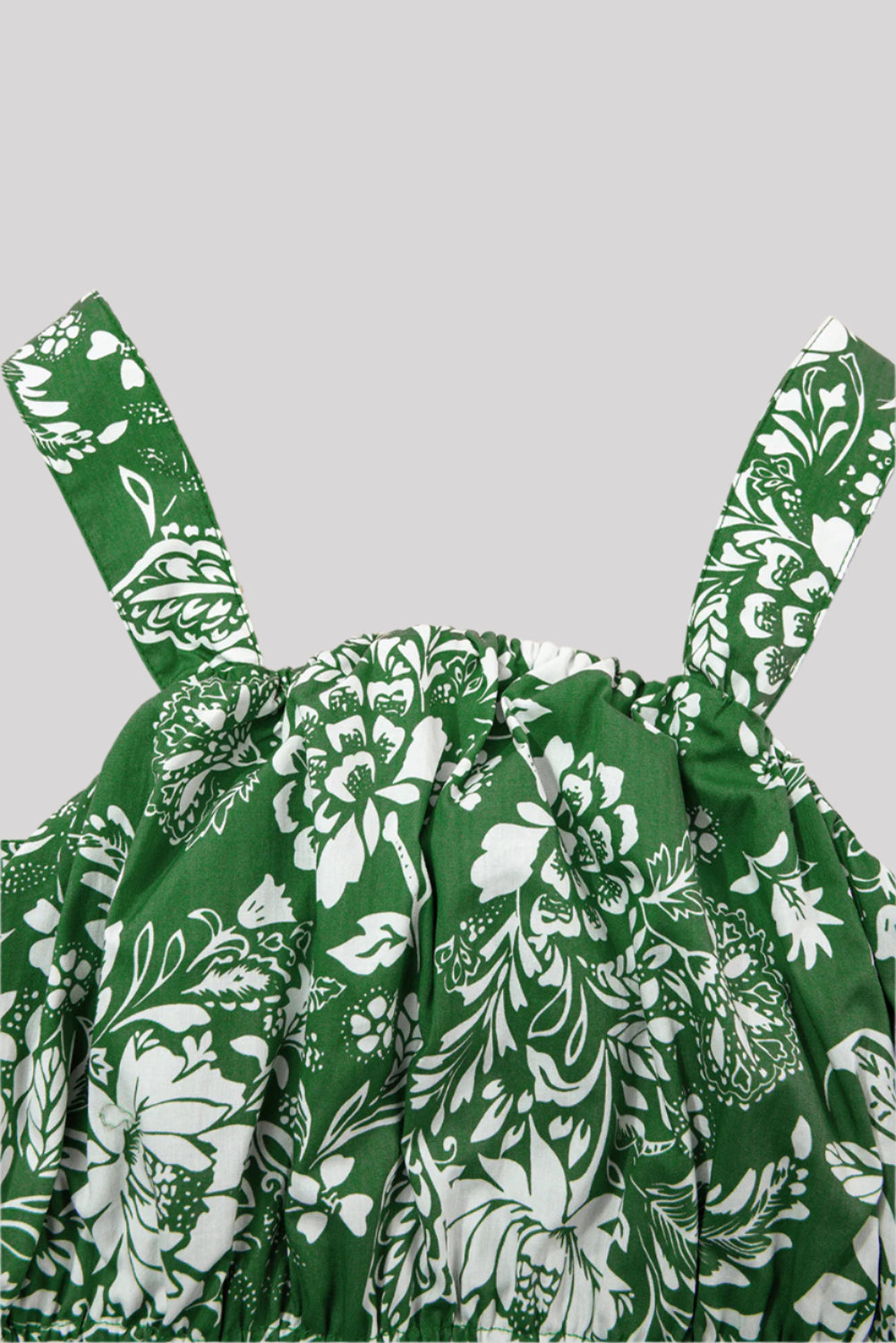 Green floral 2-piece