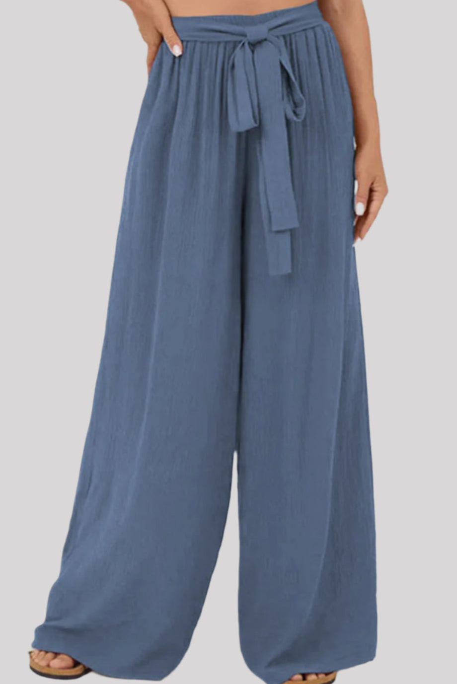 Flowy Waist-tie Pants