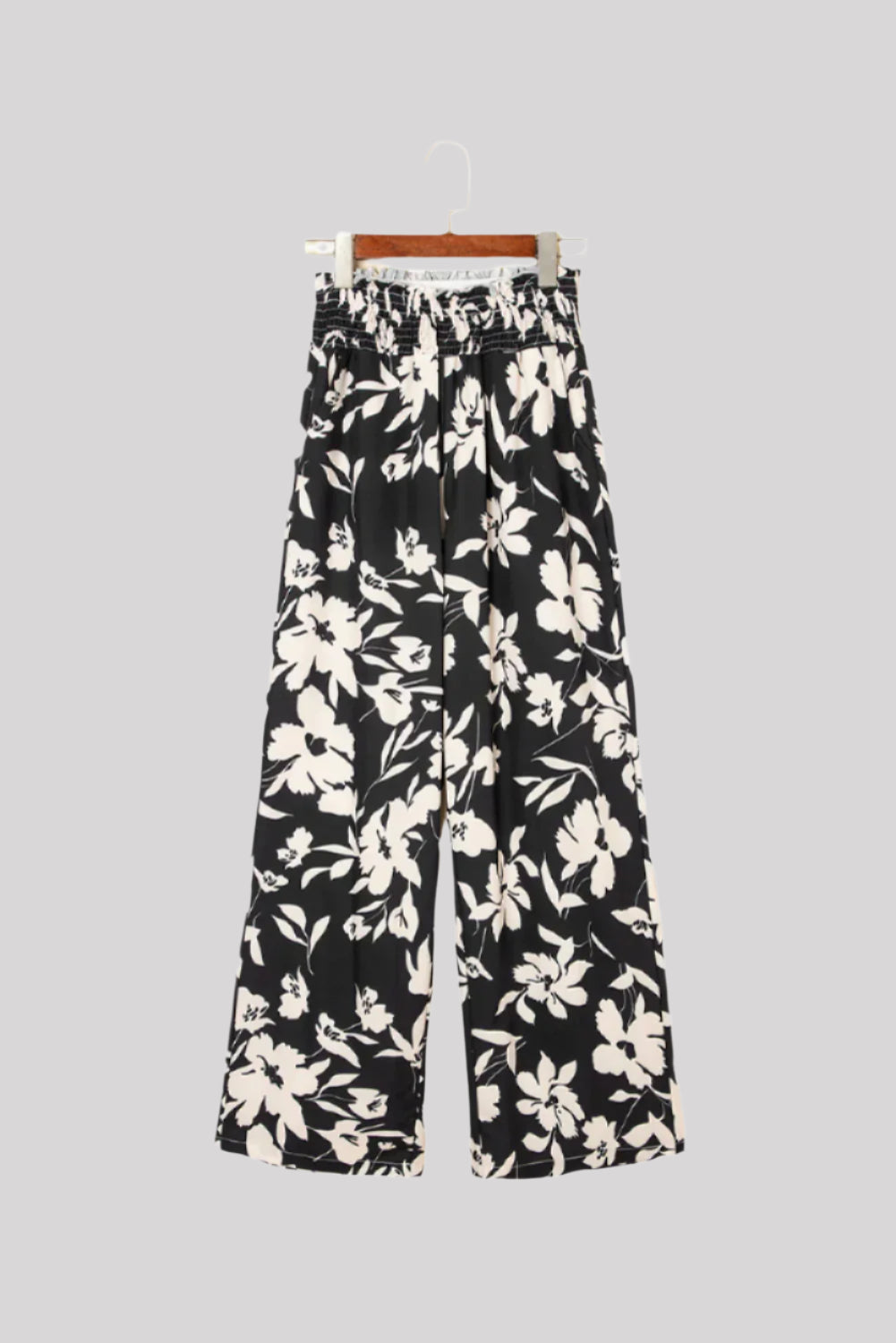 Black beige pants