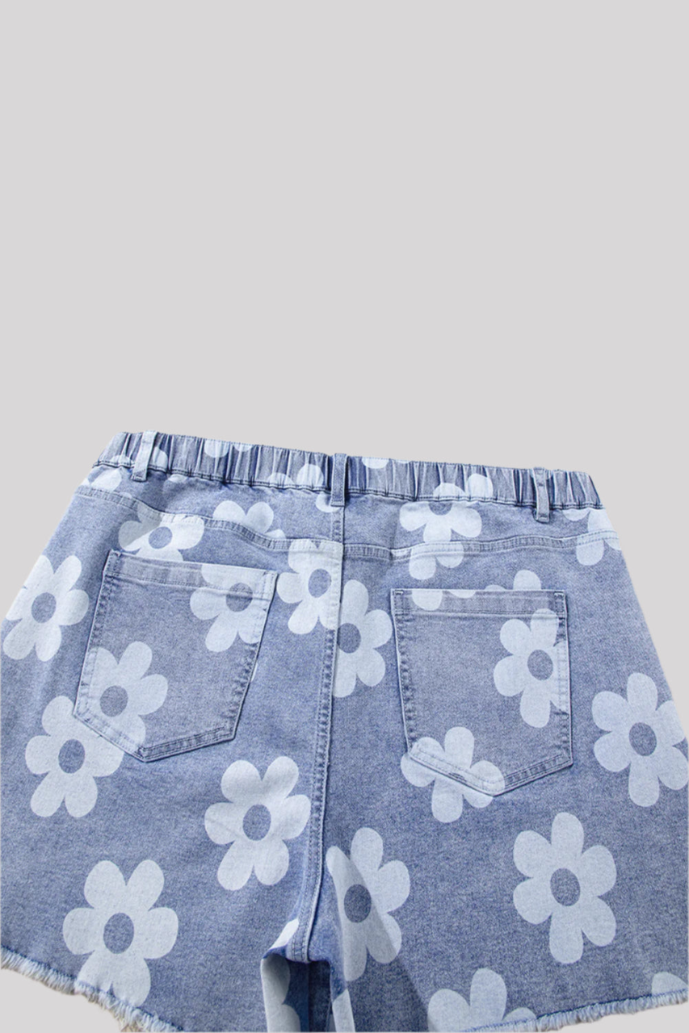 Flower jeans short