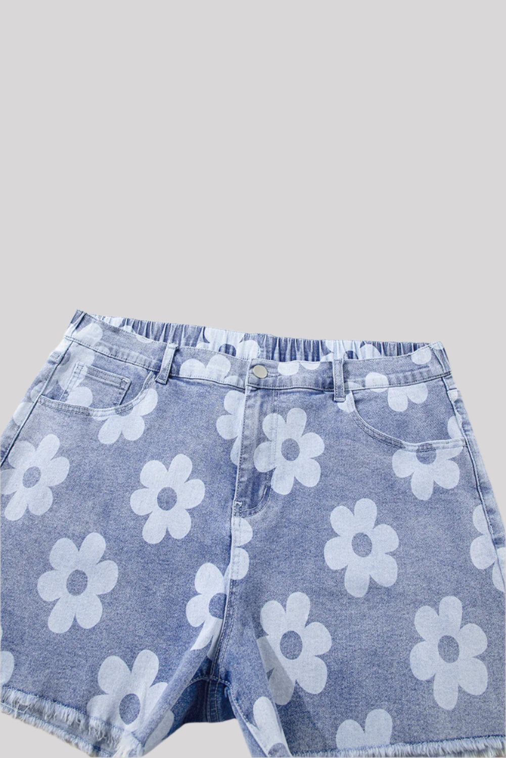 Flower jeans short
