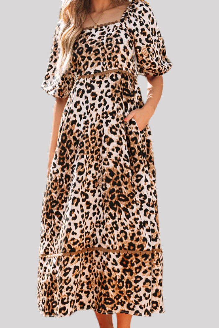 Leopard long dress