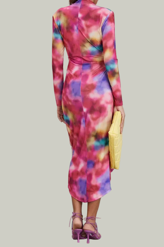 Blue & Pink patterned dress