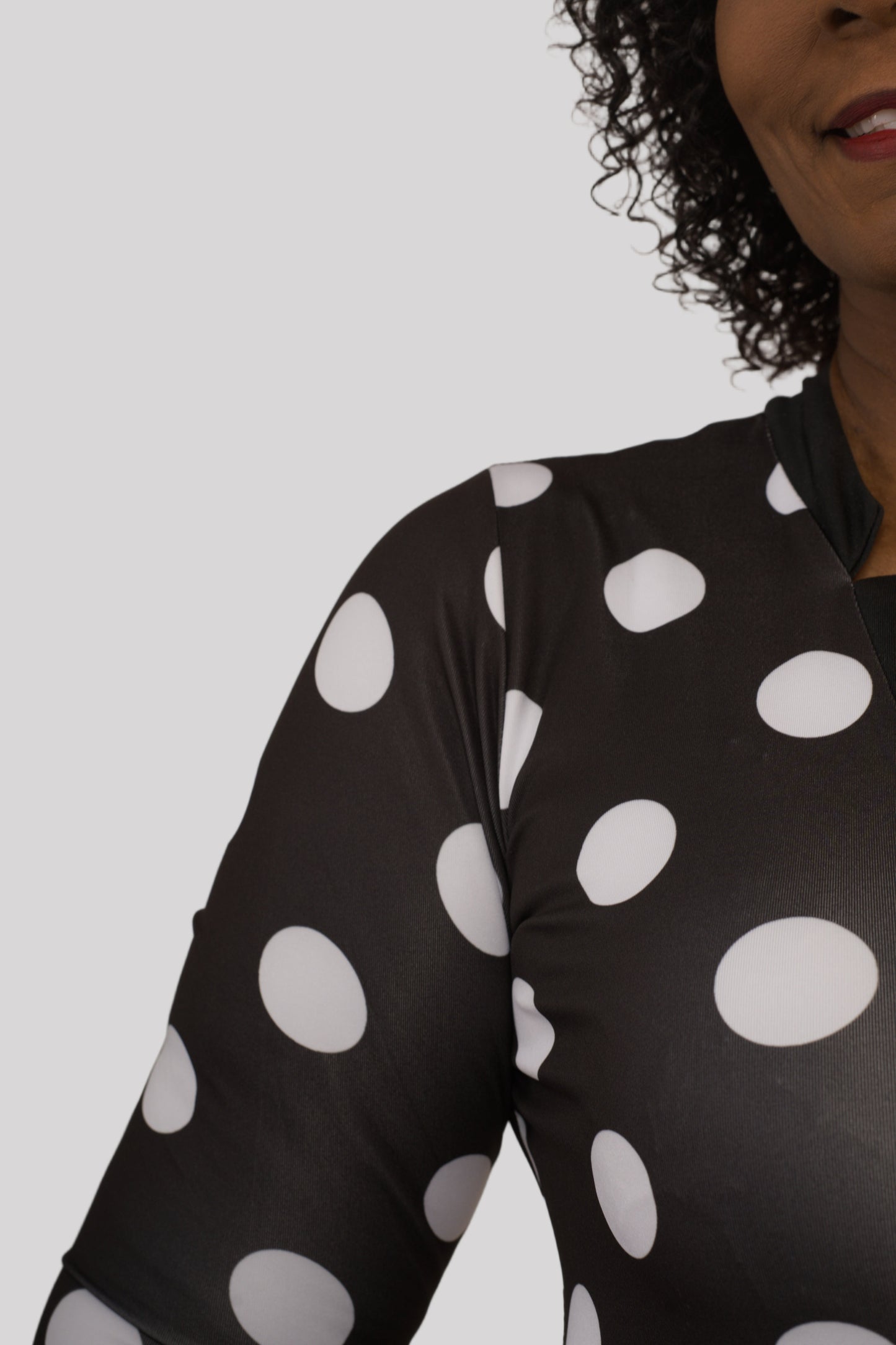 Black & white polka dot dress