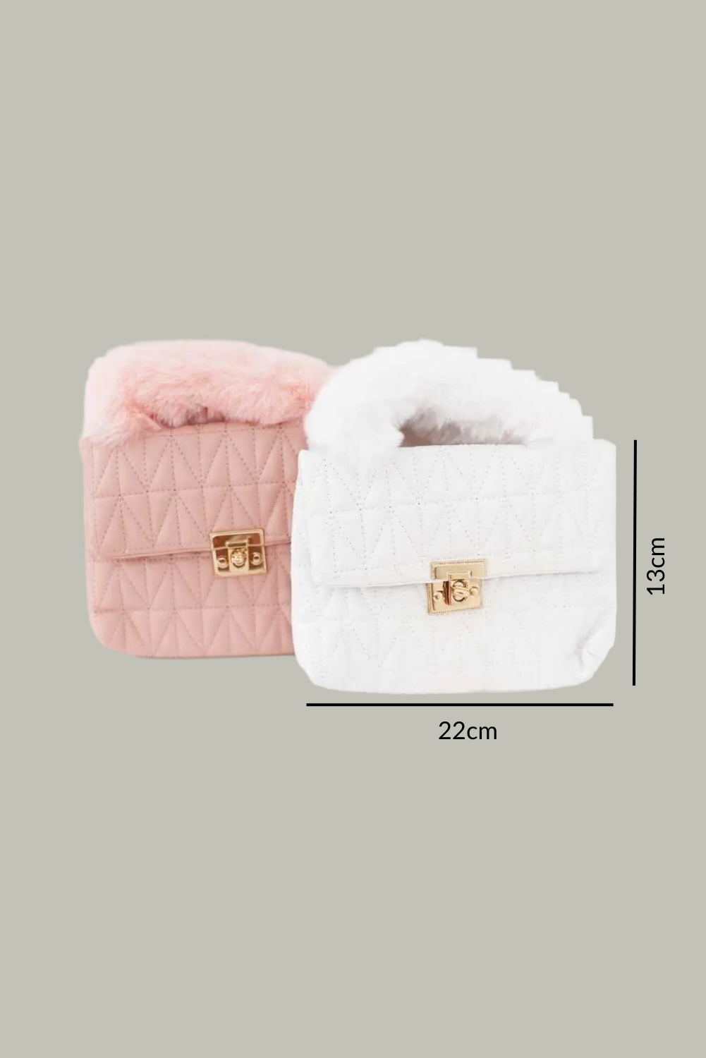 Mini handbags - pink and white