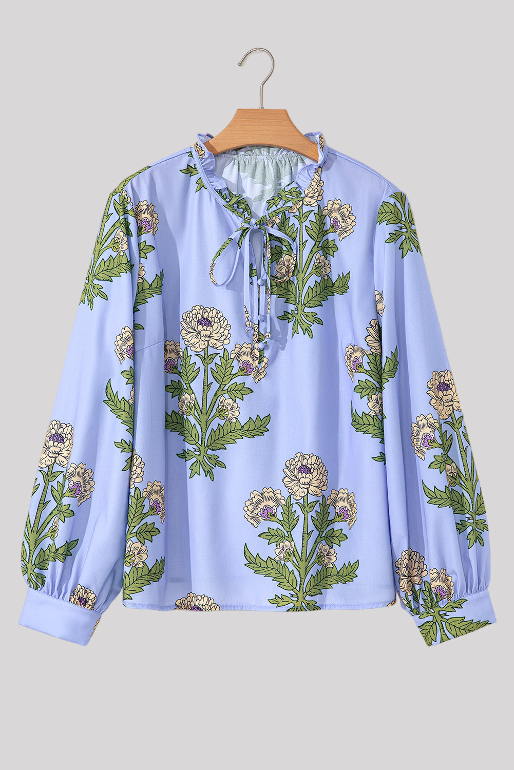 Lavender floral blouse