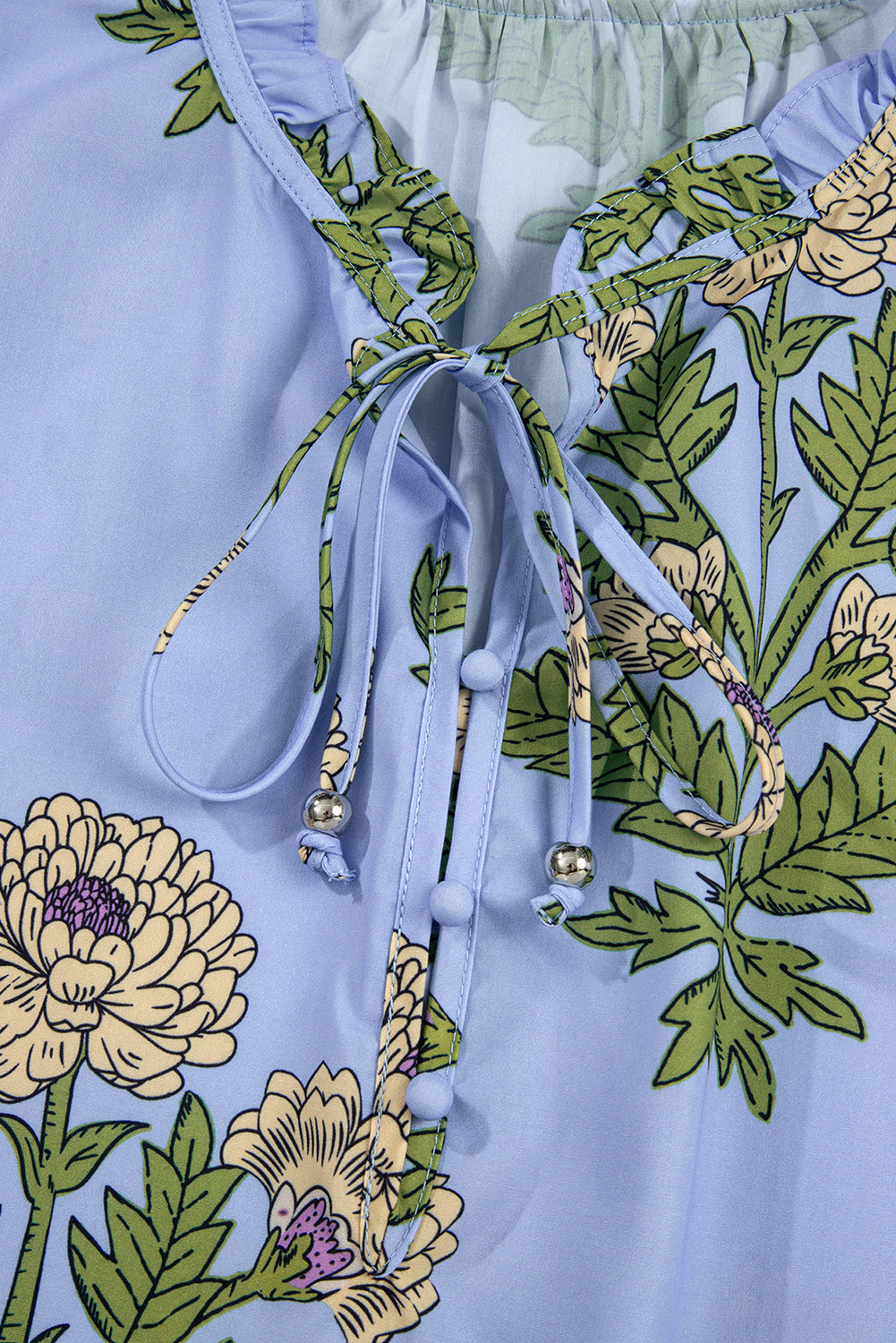 Lavender floral blouse