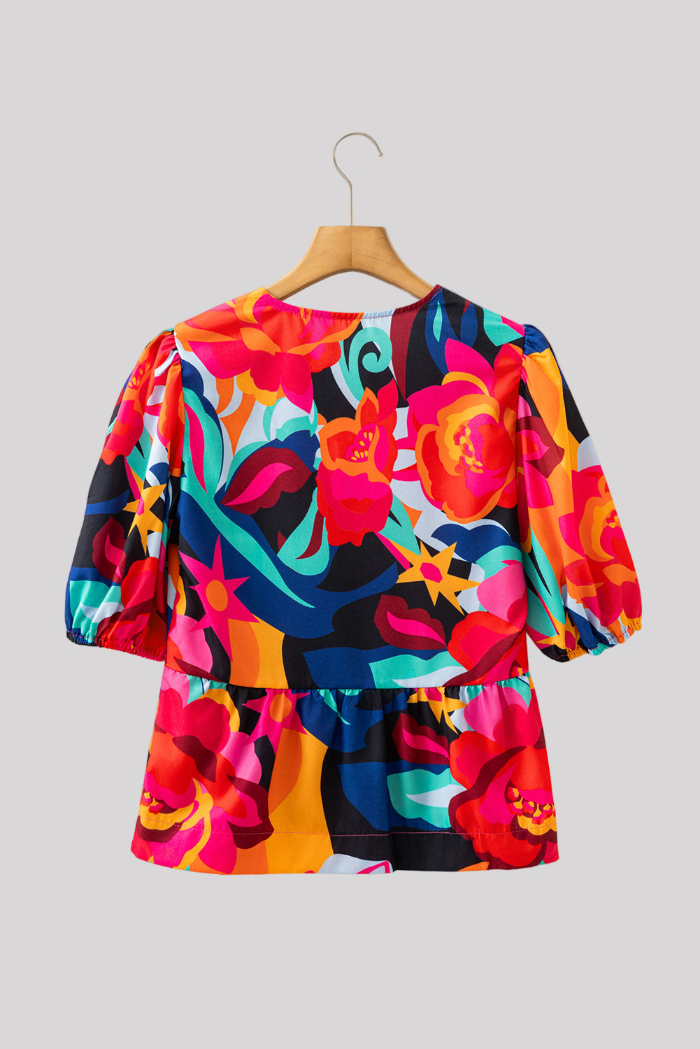 Colorful blouse with bows