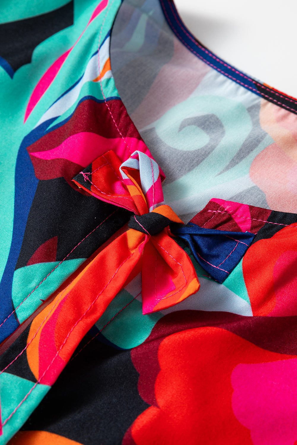 Colorful blouse with bows