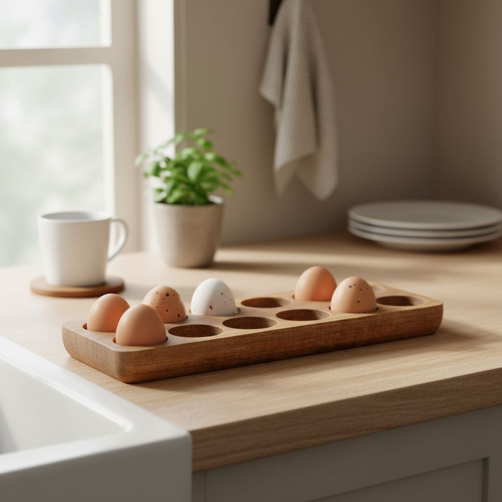 Acacia wood egg holder