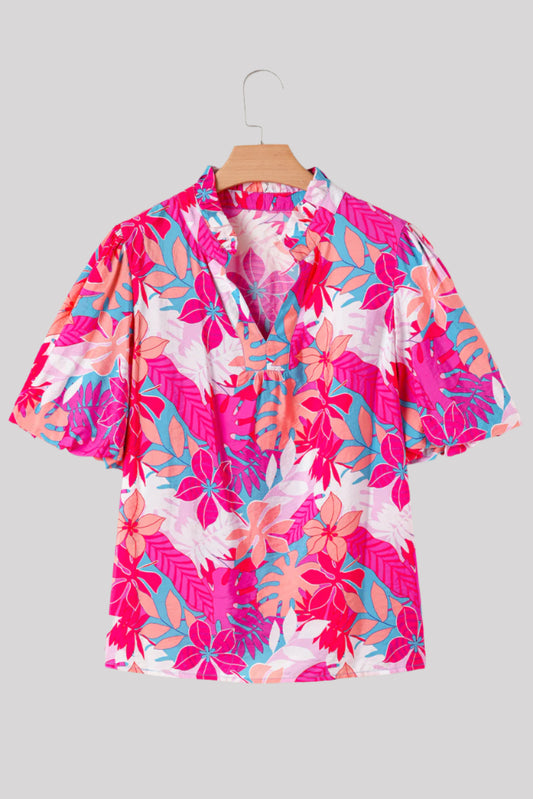 Floral fizz blouse