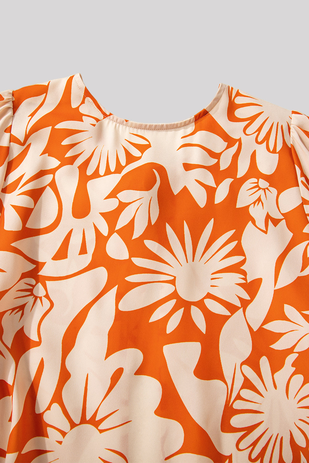 Open back orange blouse