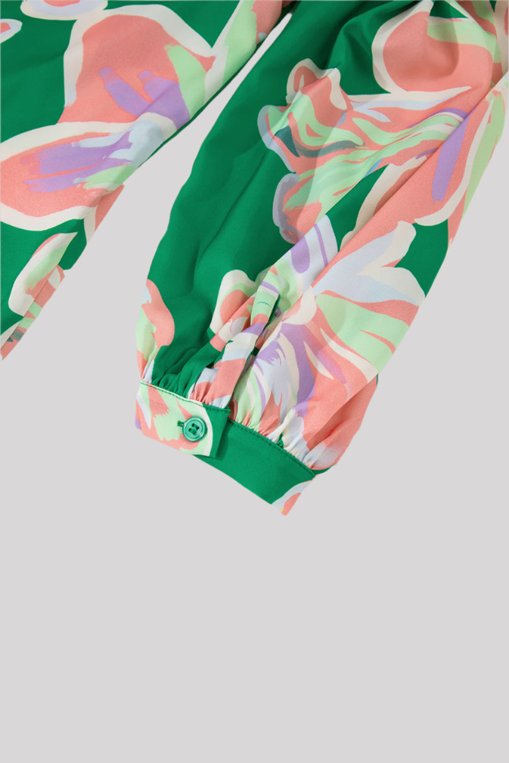 Green and pink blouse