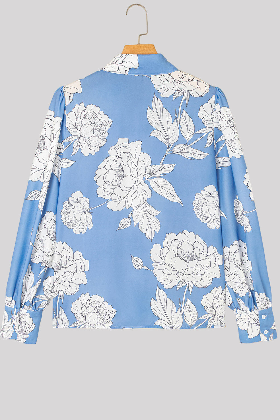 baby blue flower blouse