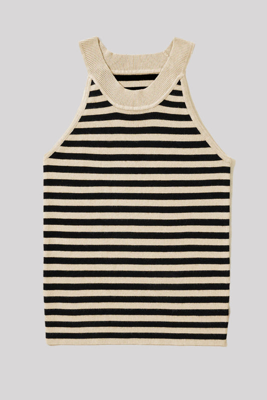 Sleeveless striped top