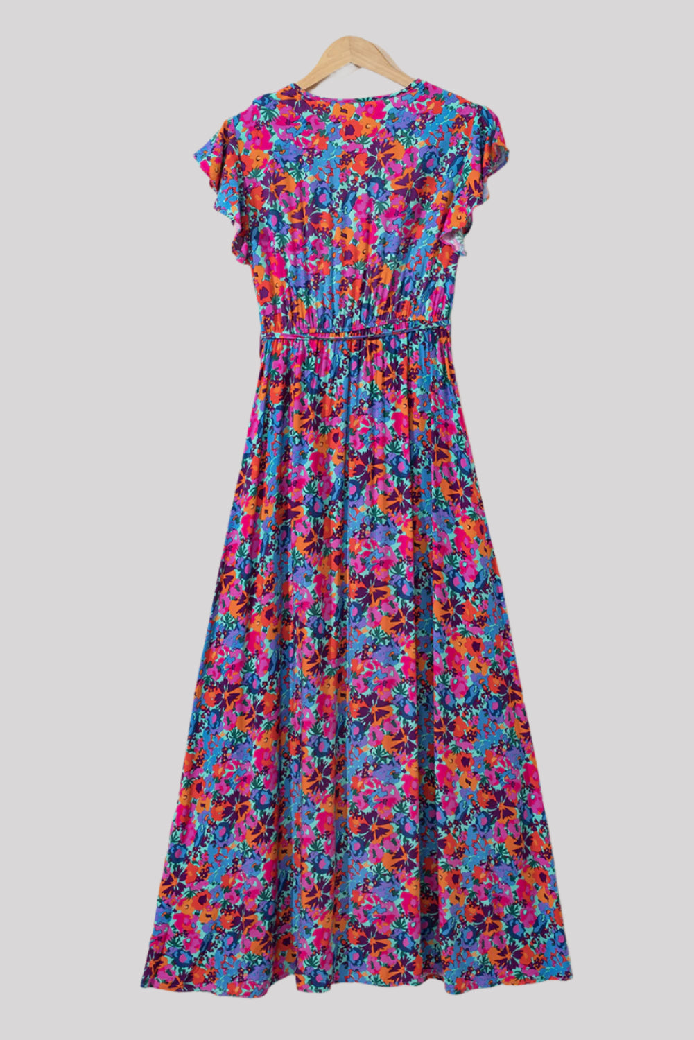 Pink and blue flower dress