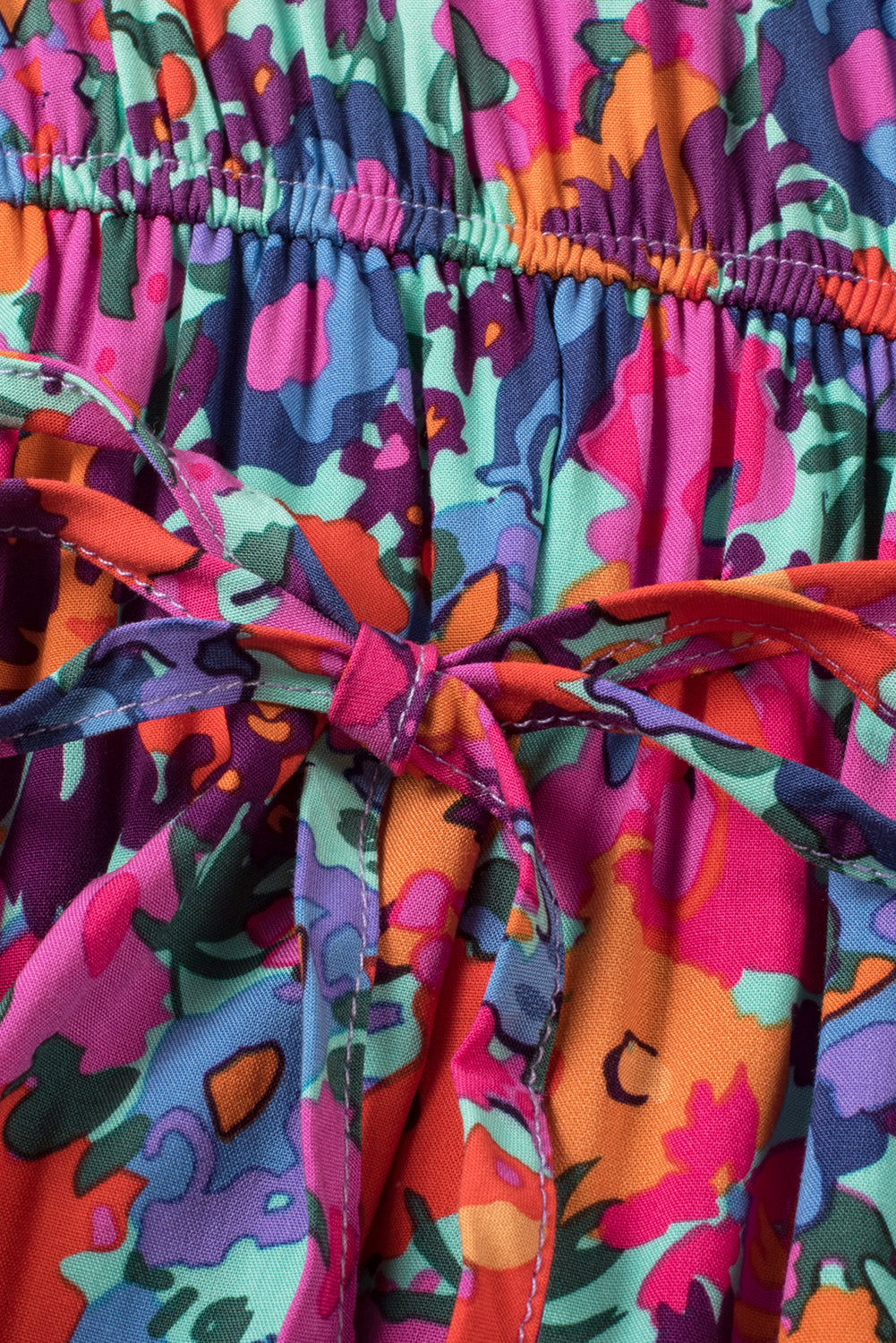 Pink and blue flower dress