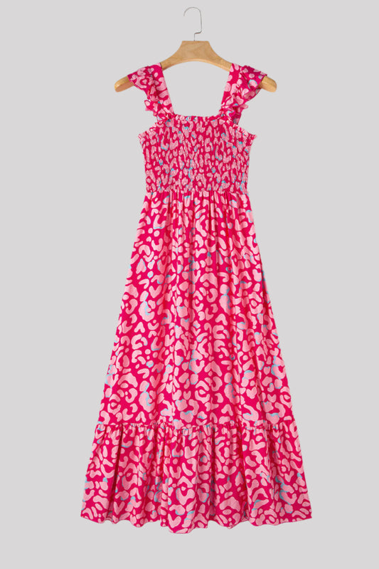 Rosy glow maxi dress