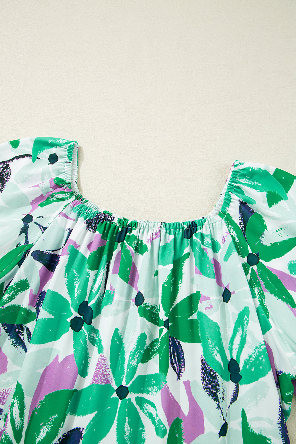 Green and purple short dress