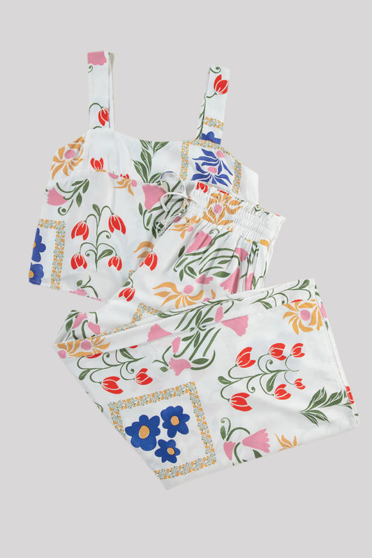 White floral 2 piece set
