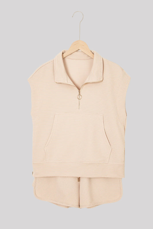 Beige short set