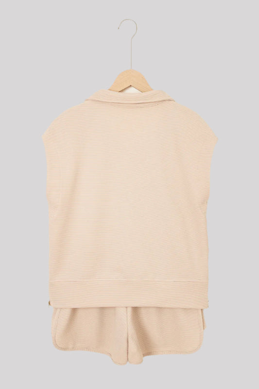 Beige short set