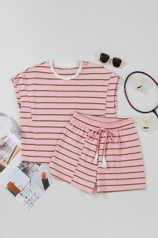 Pink short set
