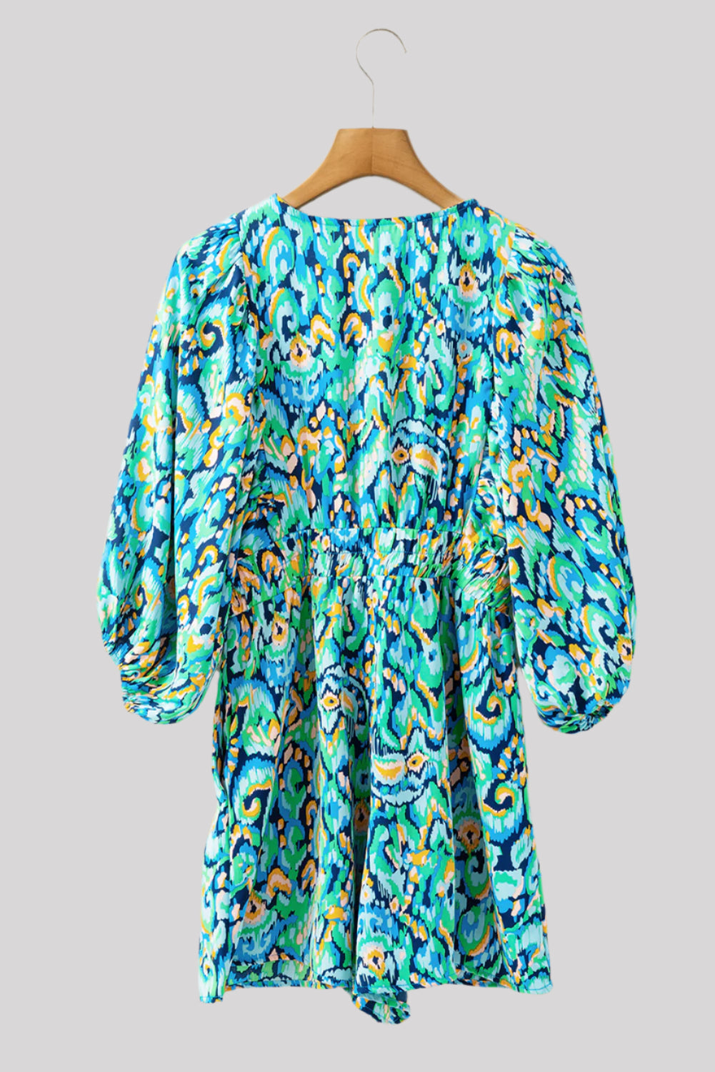 Blue and green romper