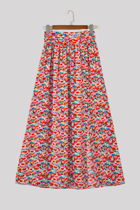 Multicolor floral long skirt