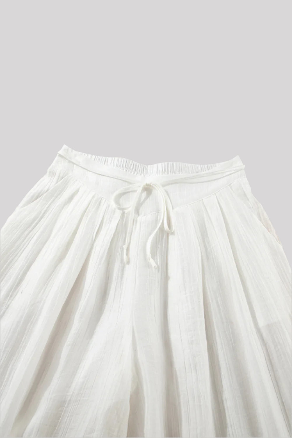 Wide white pants