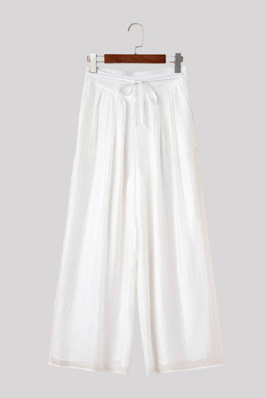 Wide white pants