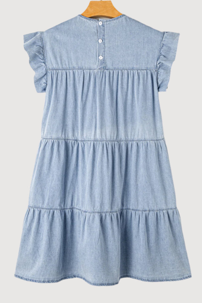 Mini denim dress