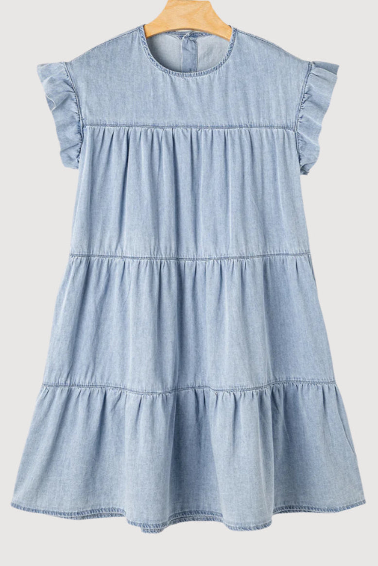 Mini denim dress