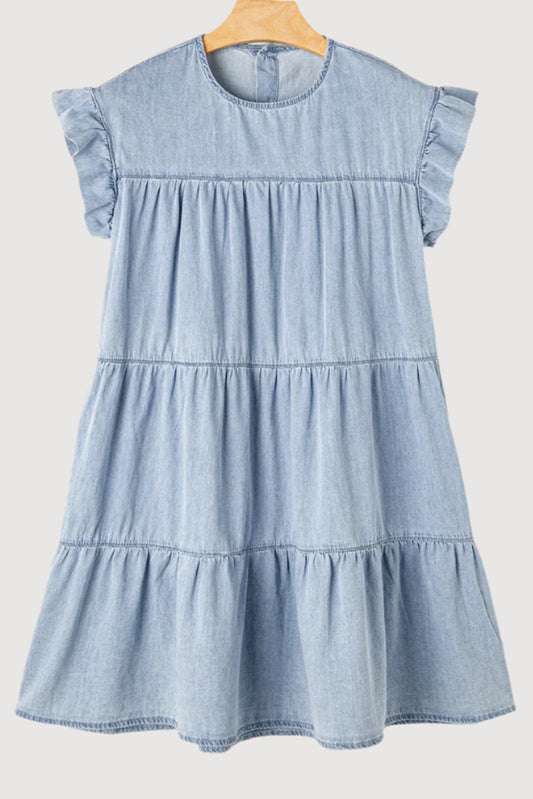 Mini denim dress
