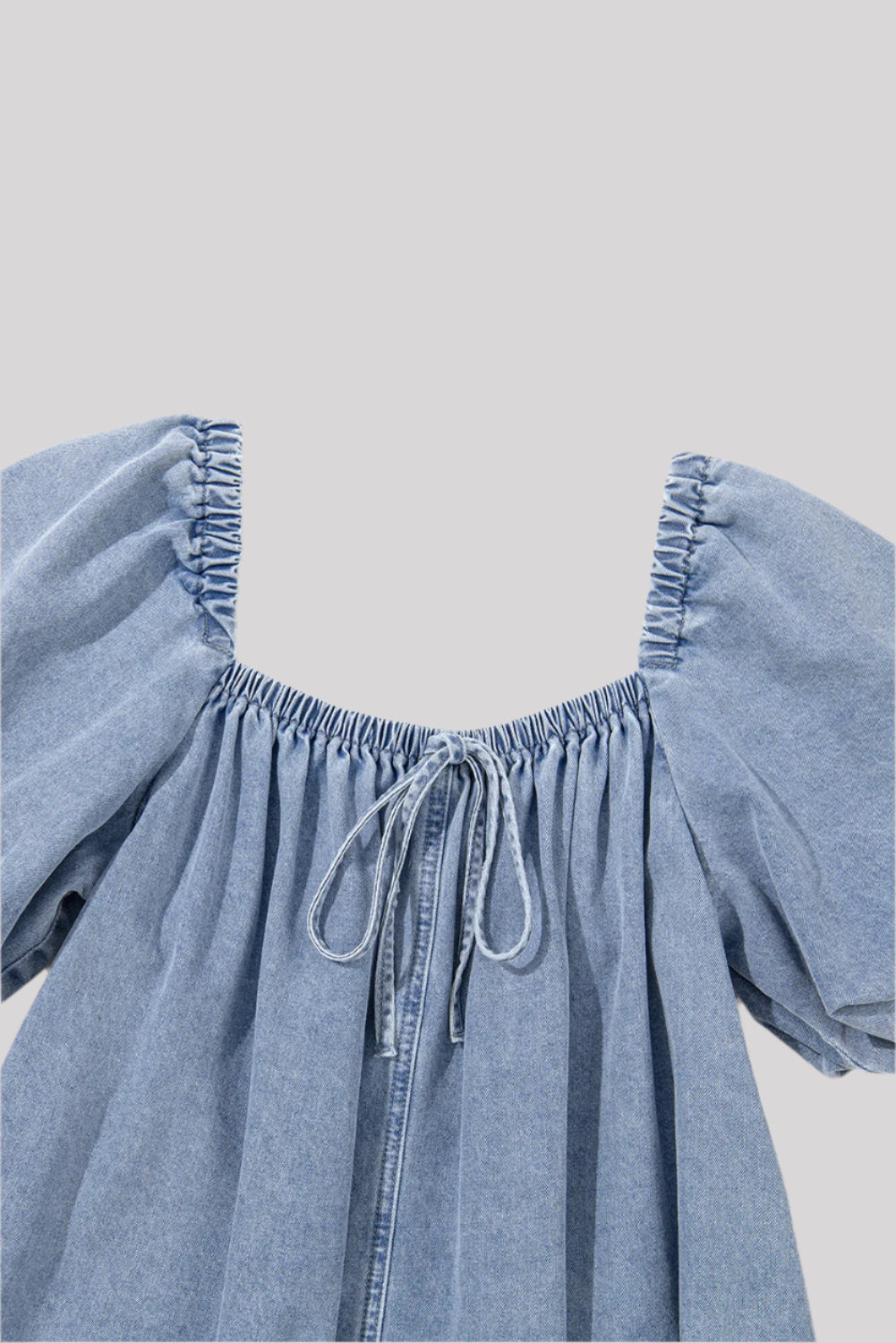 Short denim dress-light
