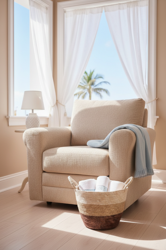 Tricolored natural basket