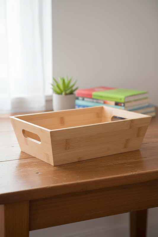 Small bamboo storage basket